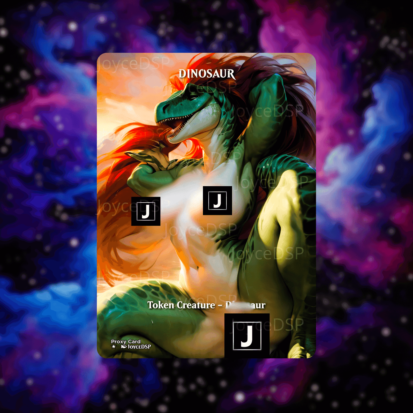 Token Dinosaur Proxy Card - High-Quality MTG Proxies